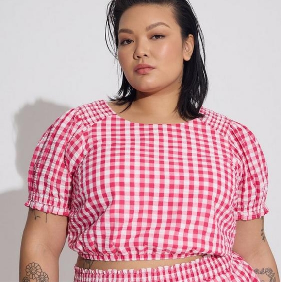 Torrid Seersucker Crop Top - Picture 5 of 5